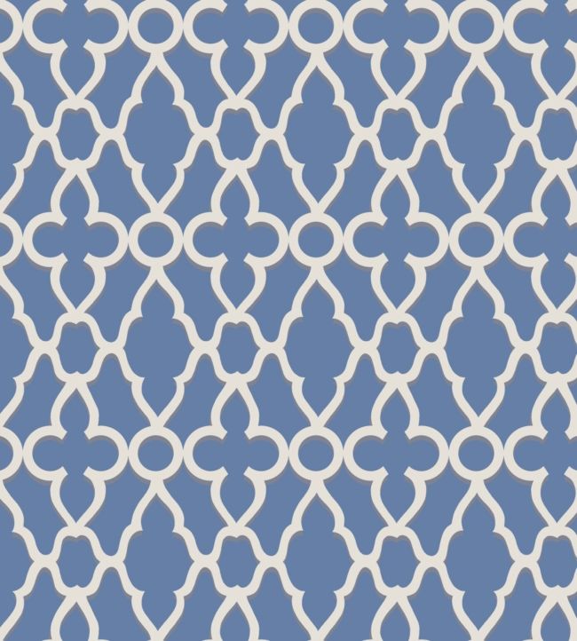 Treillage Wallpaper - Blue