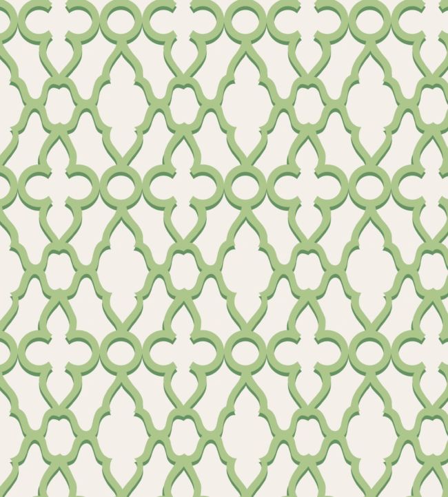 Treillage Wallpaper - Green 