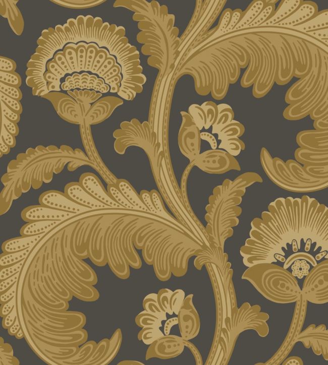 Fanfare Flock Wallpaper - Yellow - Cole & Son