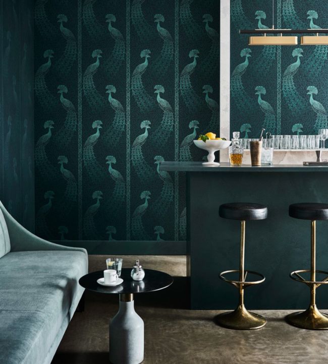 Pavo Parade Wallpaper - Teal - Cole & Son