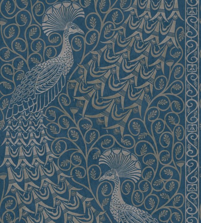 Pavo Parade Wallpaper - Teal 