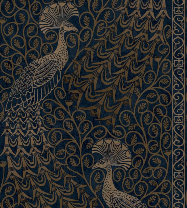 Pavo Parade Wallpaper - Blue