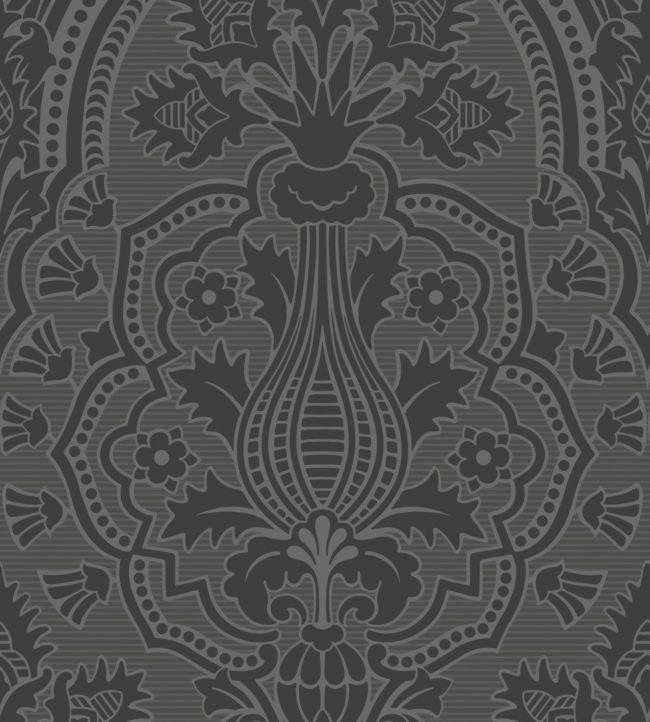 Pugin Palace Flock Wallpaper - Gray - Cole & Son