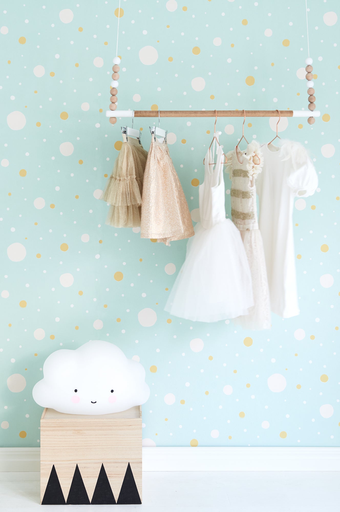 Confetti Turquoise Wallpaper - Majvillan