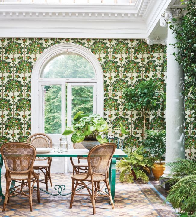 Orange Blossom Wallpaper - Green - Cole & Son