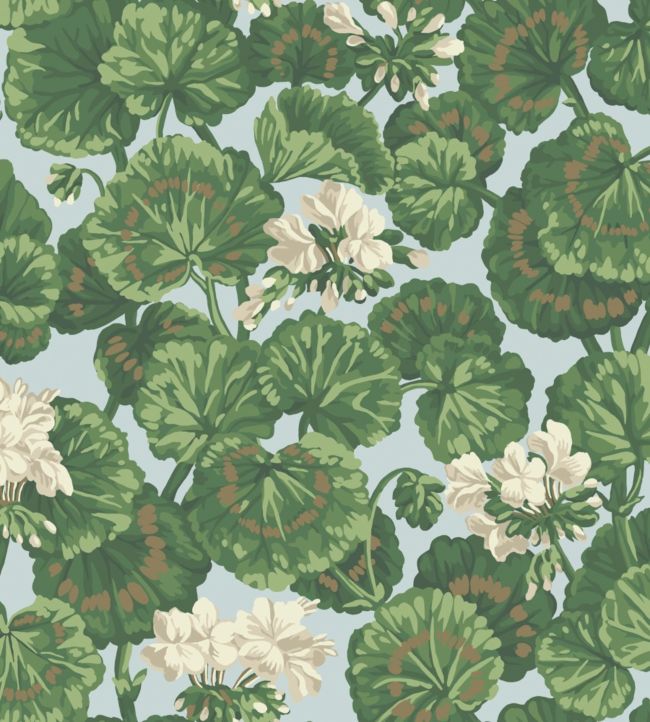 Geranium Wallpaper - Green