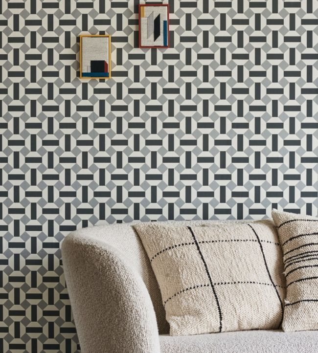 Alicatado Room Wallpaper - Gray
