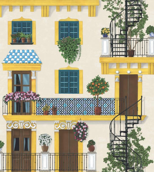 Alfaro Wallpaper - Yellow - Cole & Son
