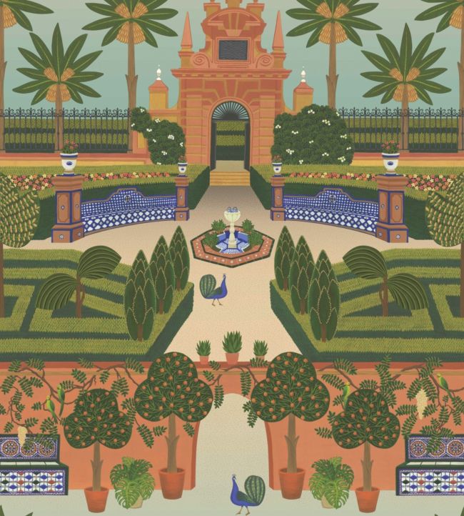 Alcazar Gardens Wallpaper - Green - Cole & Son