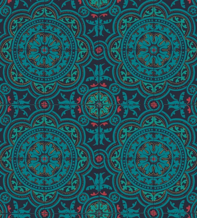 Piccadilly Wallpaper - Teal