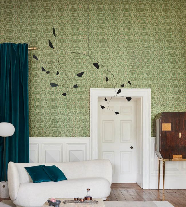 Queens Quarter Room Wallpaper - Green
