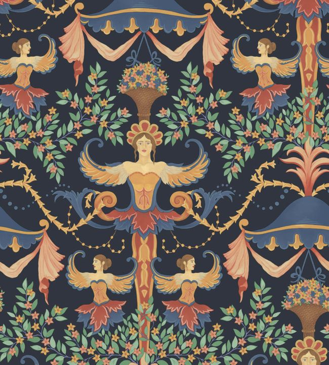 Chamber Angels Wallpaper - Blue - Cole & Son