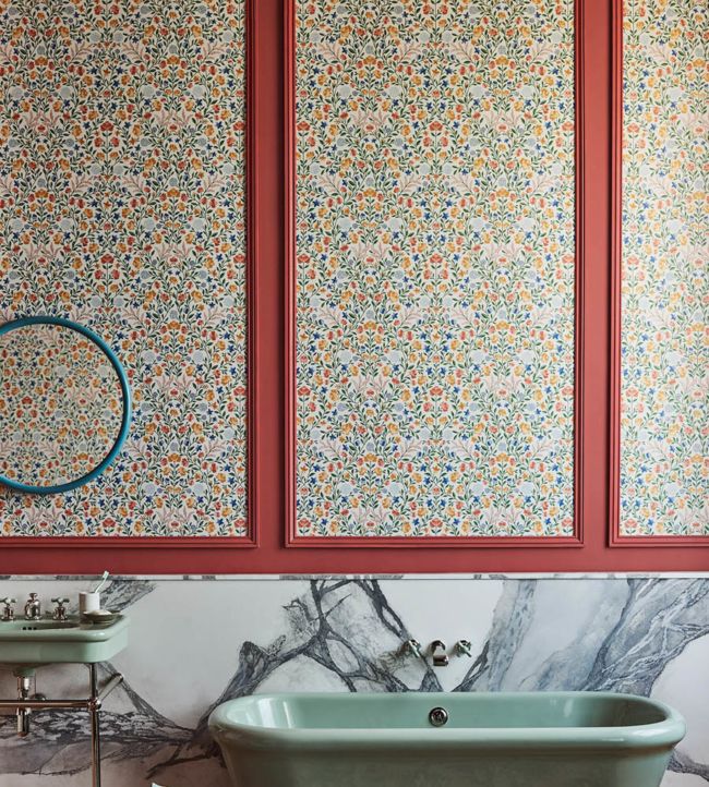 Court Embroidery Wallpaper - Multicolor - Cole & Son