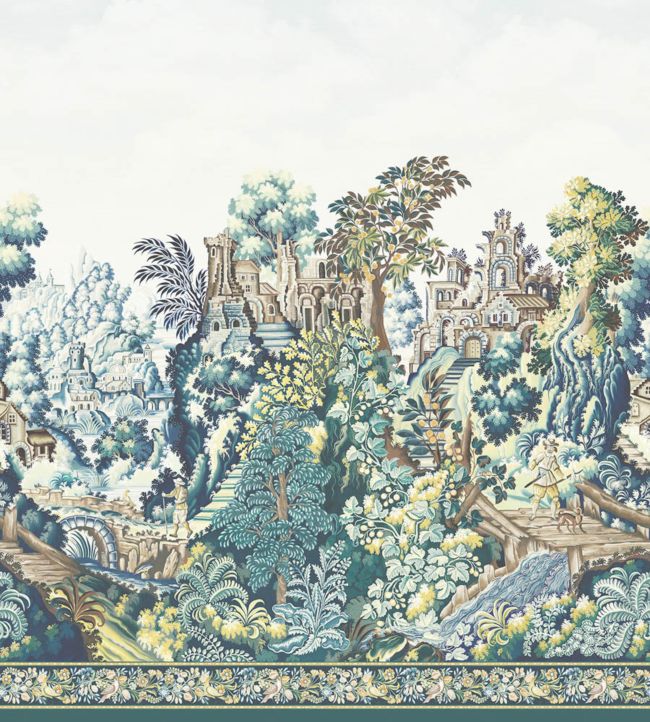 Verdure Tapestry Silk Wallpaper - Multicolor