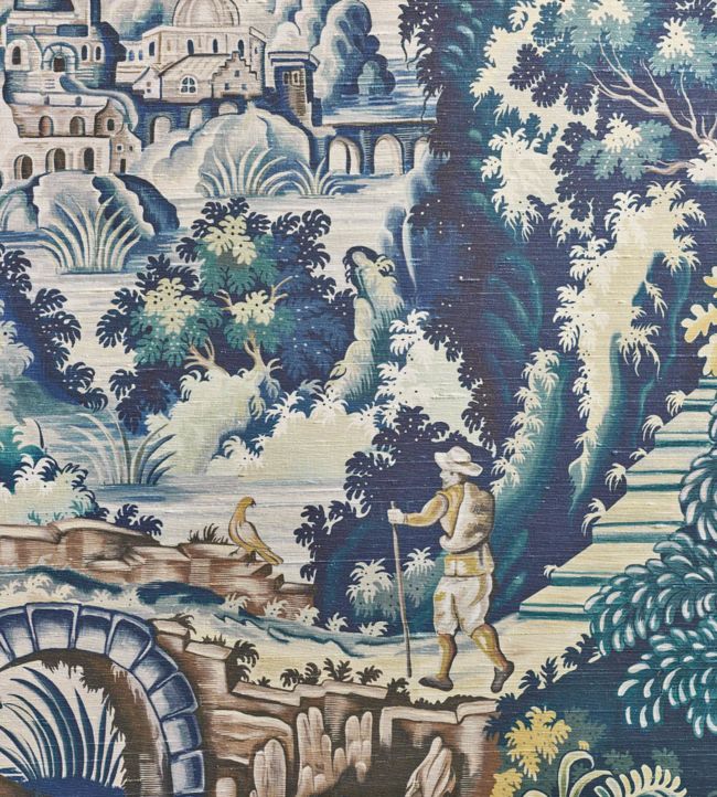 Verdure Tapestry Silk Room Wallpaper - Multicolor
