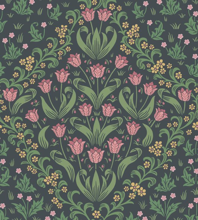 Tudor Garden Wallpaper - Green 
