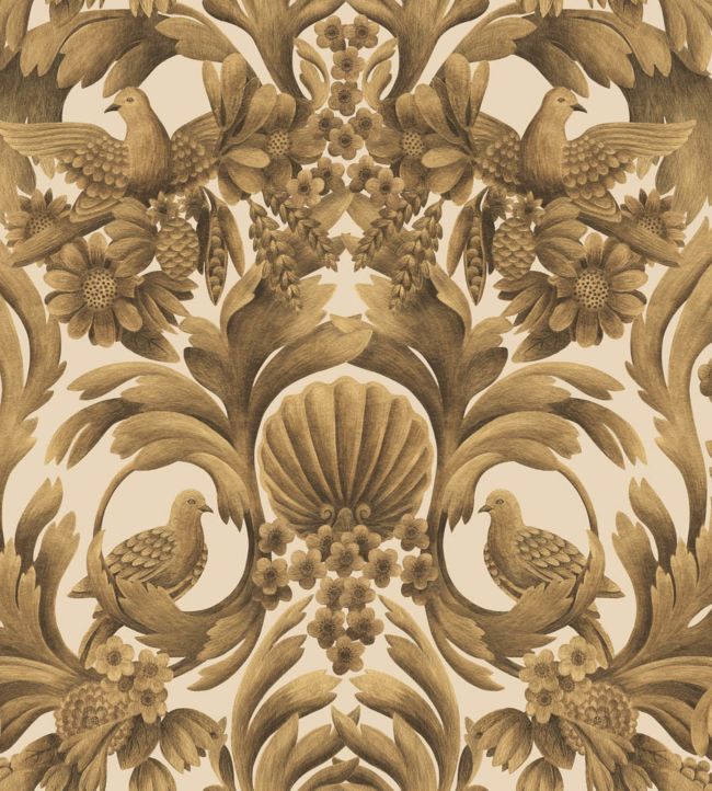 Gibbons Carving Wallpaper - Sand