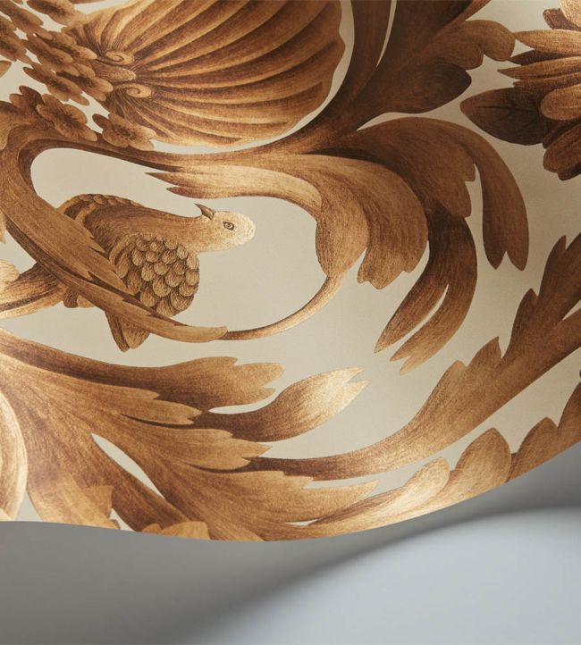 Gibbons Carving Room Wallpaper - Sand