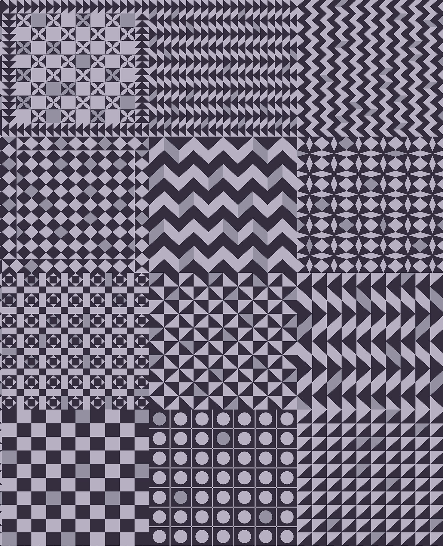 Geometrico Wallpaper - Blue - Cole & Son