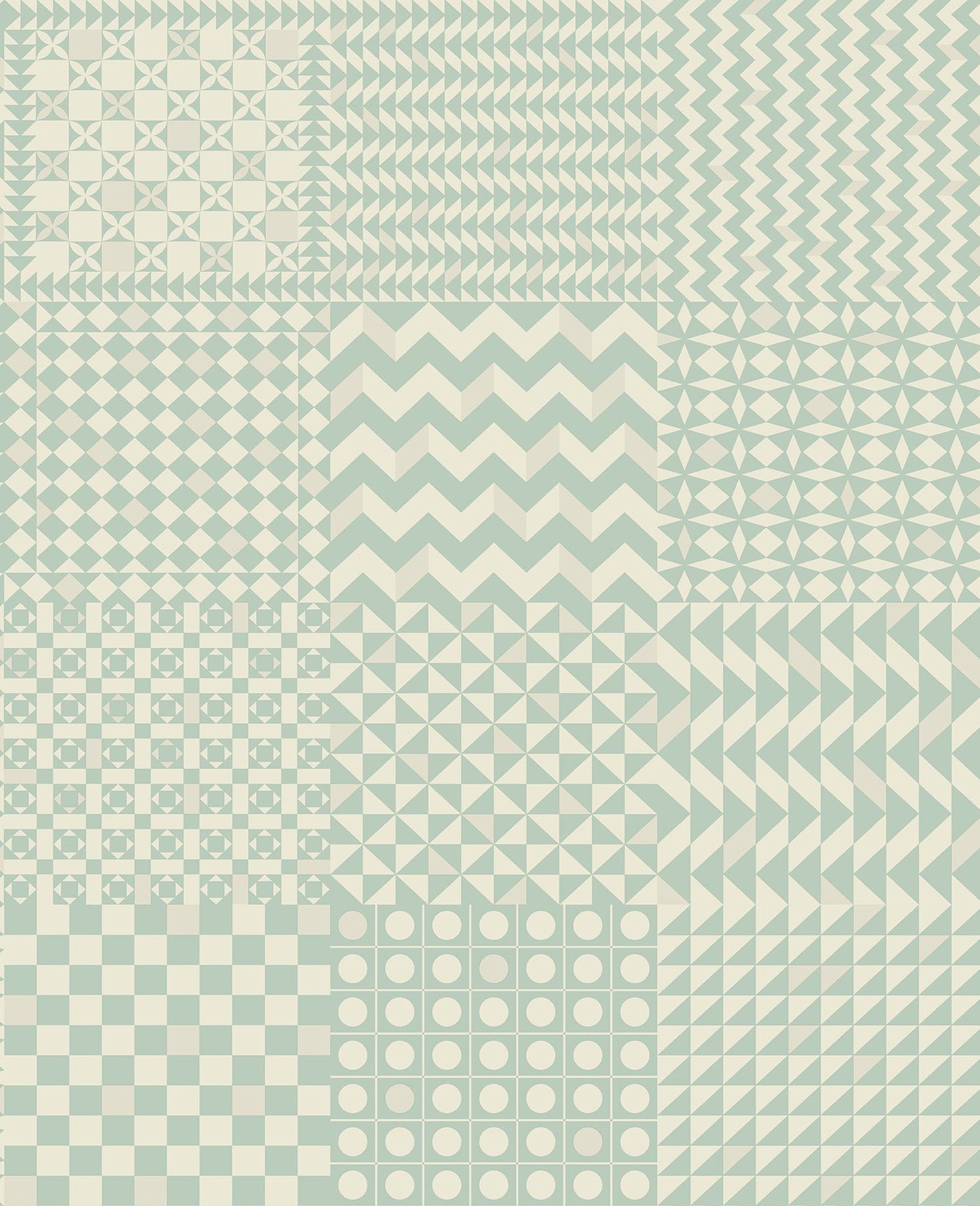 Geometrico Wallpaper - Green - Cole & Son