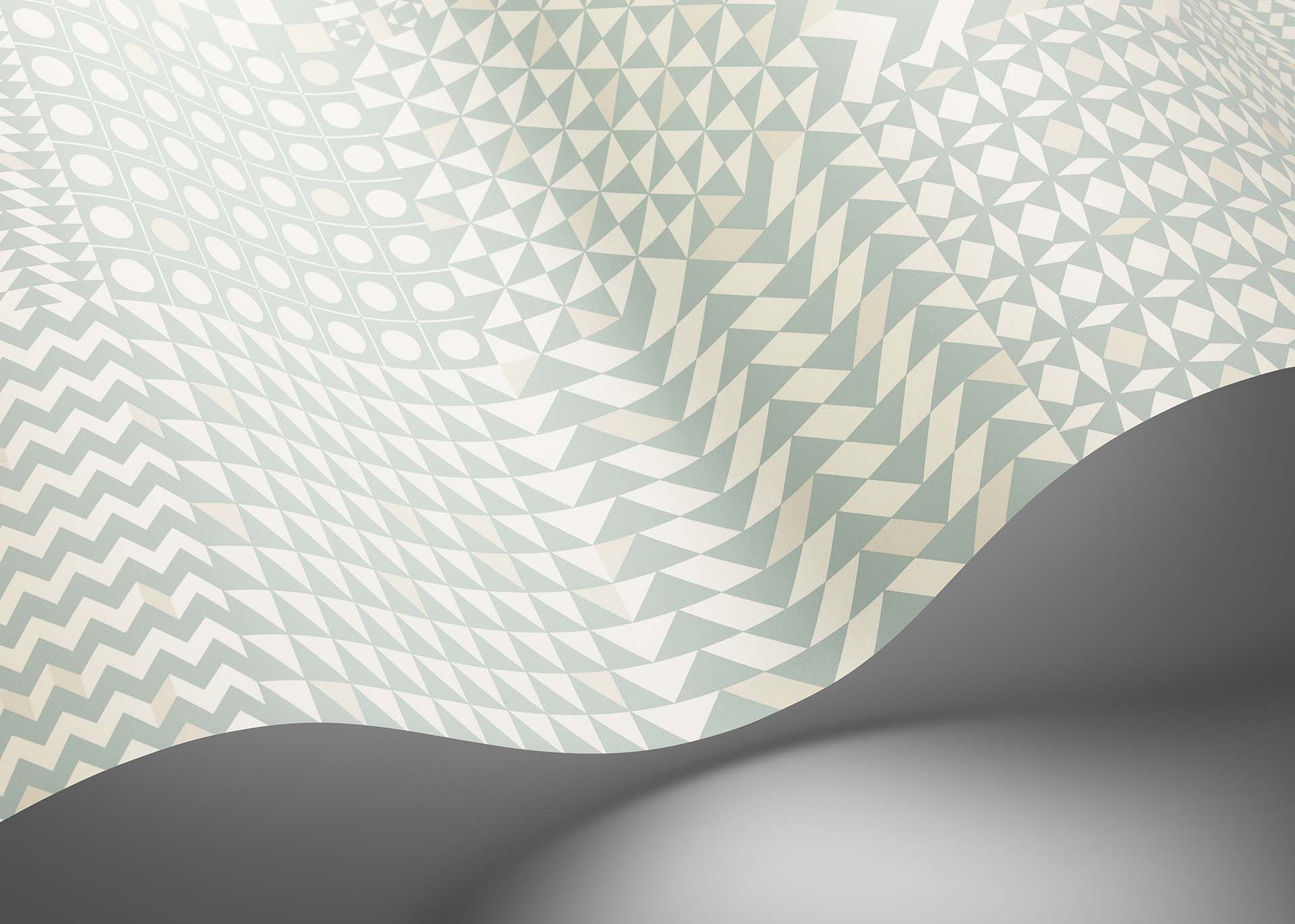 Geometrico Wallpaper - Green - Cole & Son