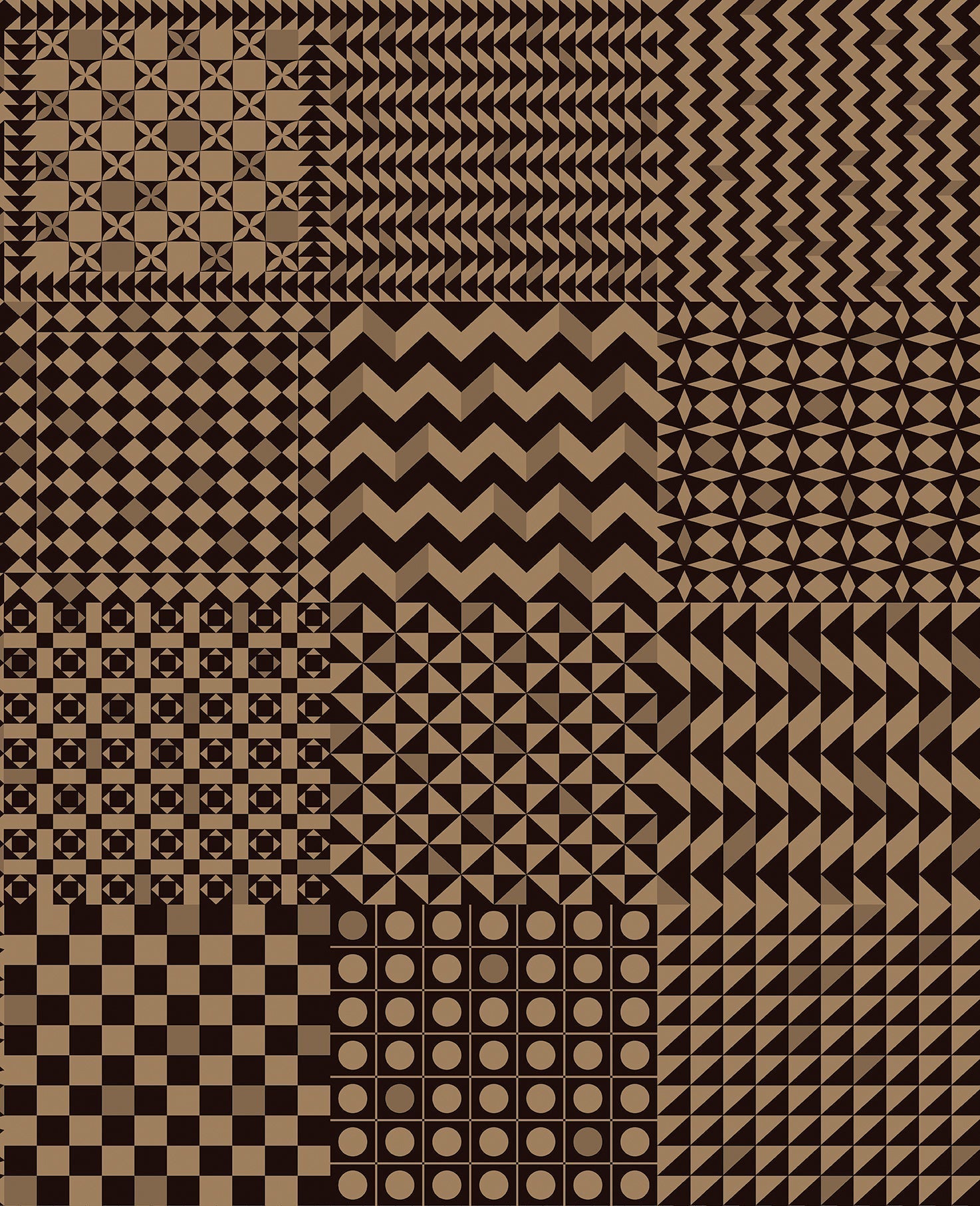 Geometrico Wallpaper - Brown - Cole & Son