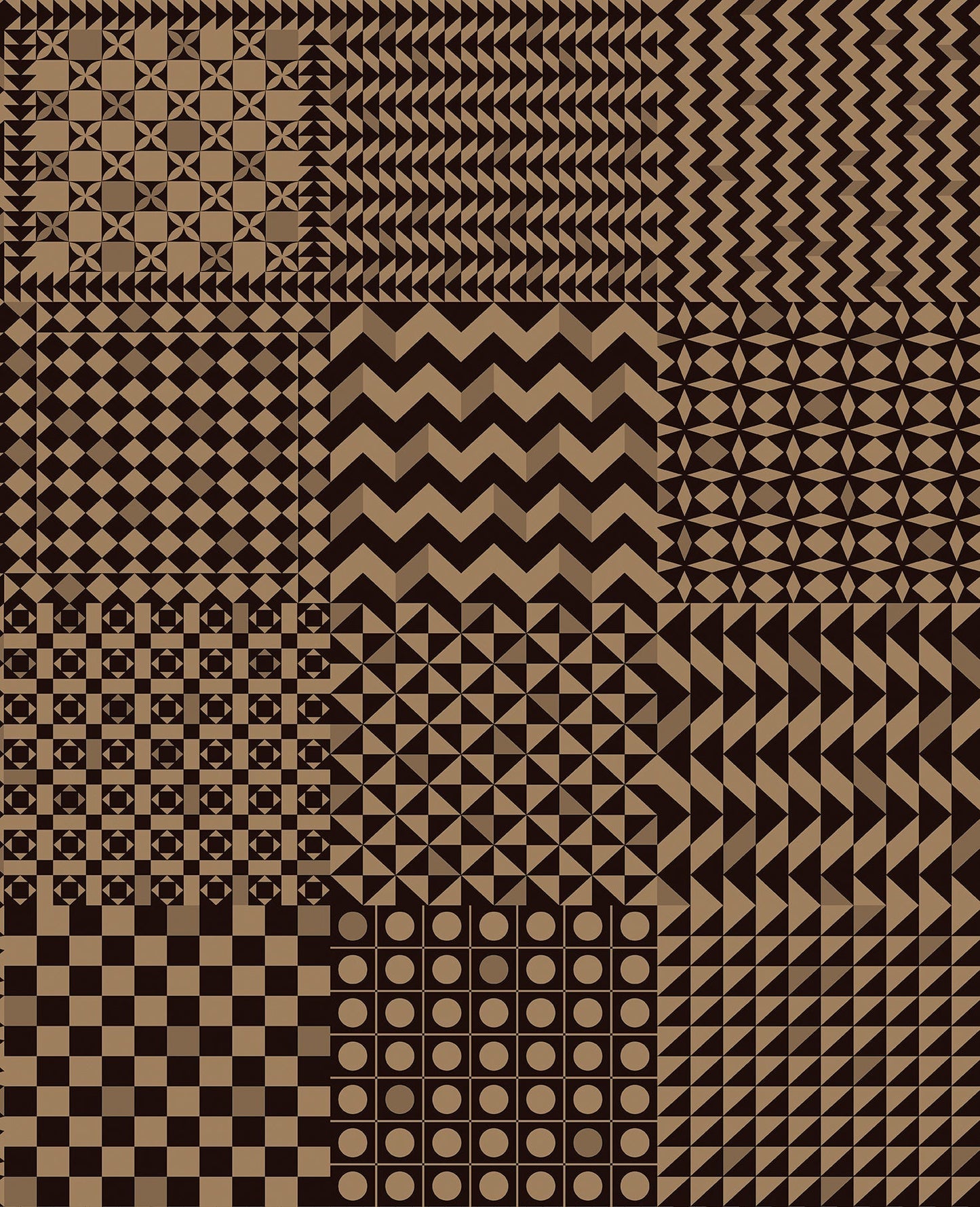 Geometrico Wallpaper - Brown - Cole & Son