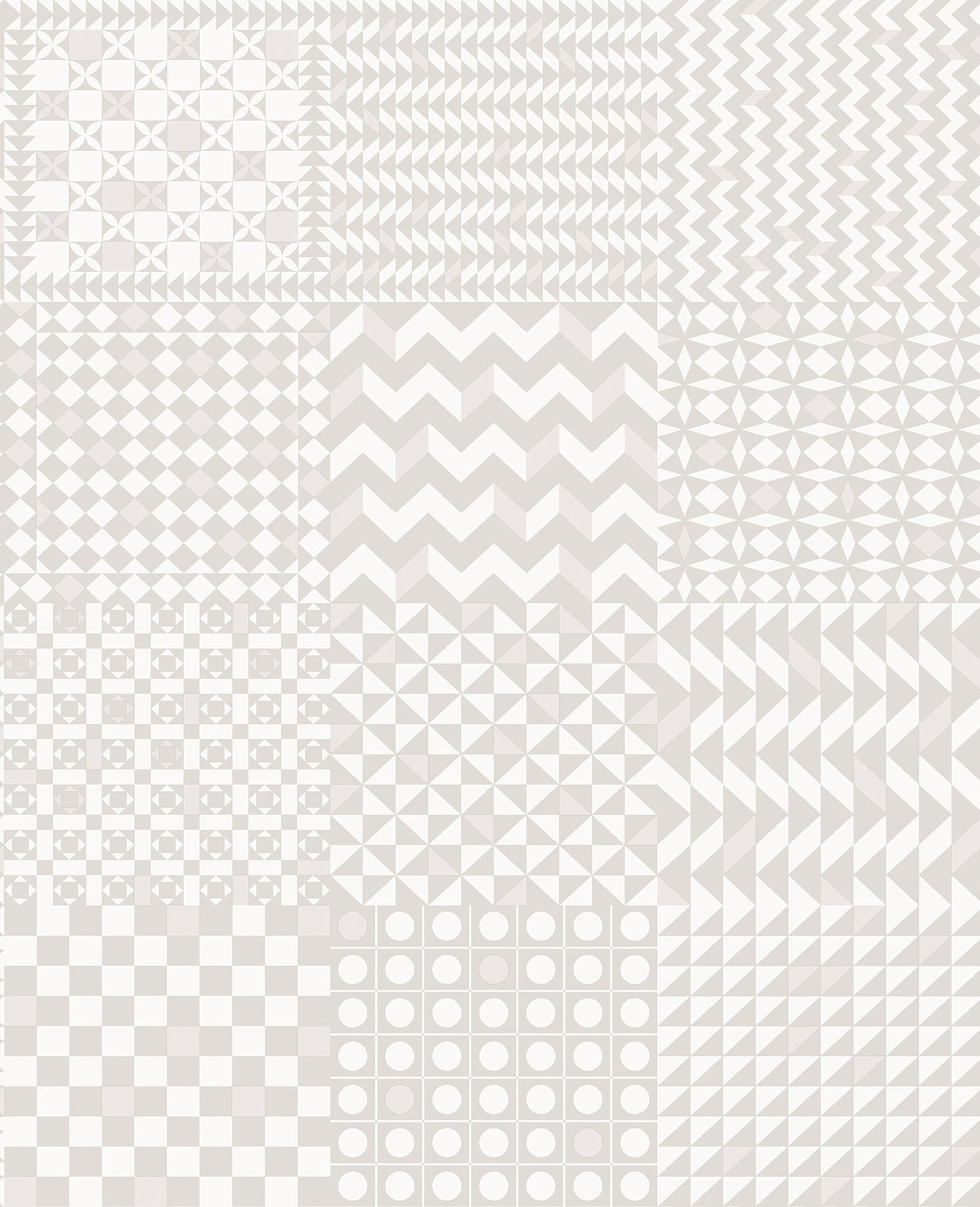 Geometrico Wallpaper - White - Cole & Son