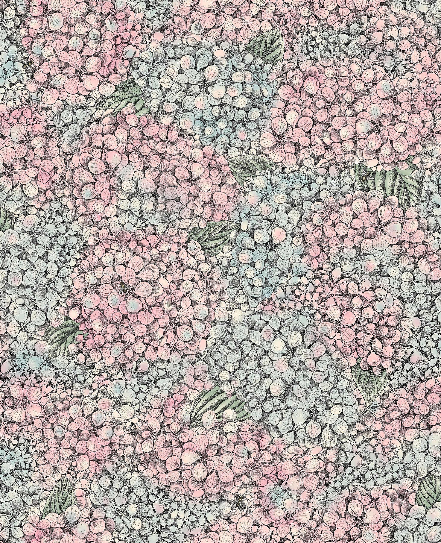 Ortensia Wallpaper - Pink - Cole & Son