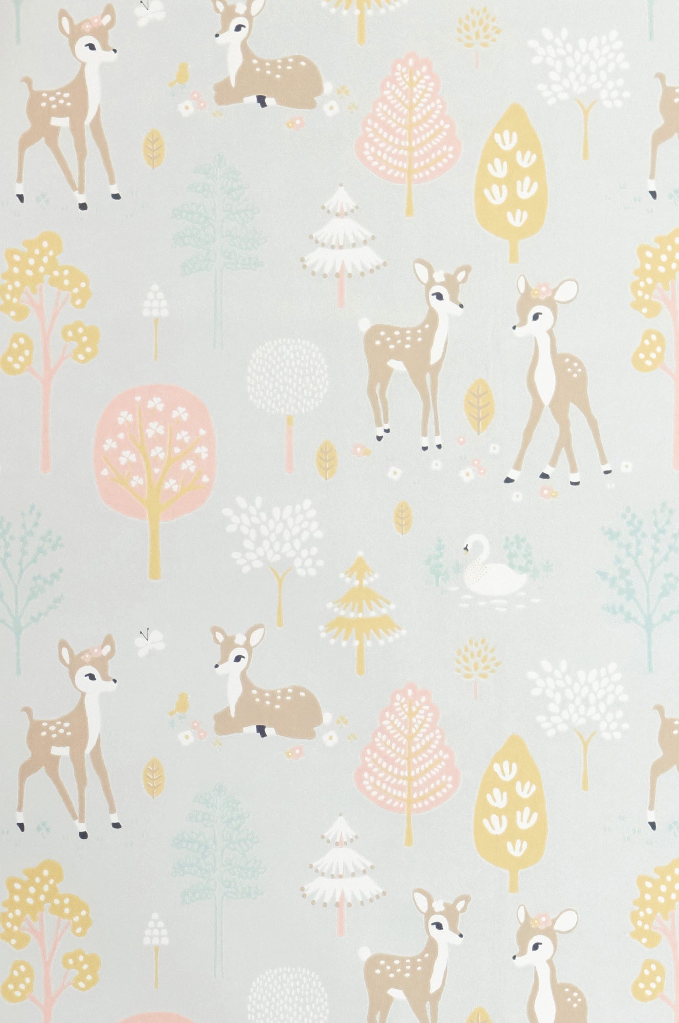 Golden Woods Soft Grey Wallpaper - Majvillan