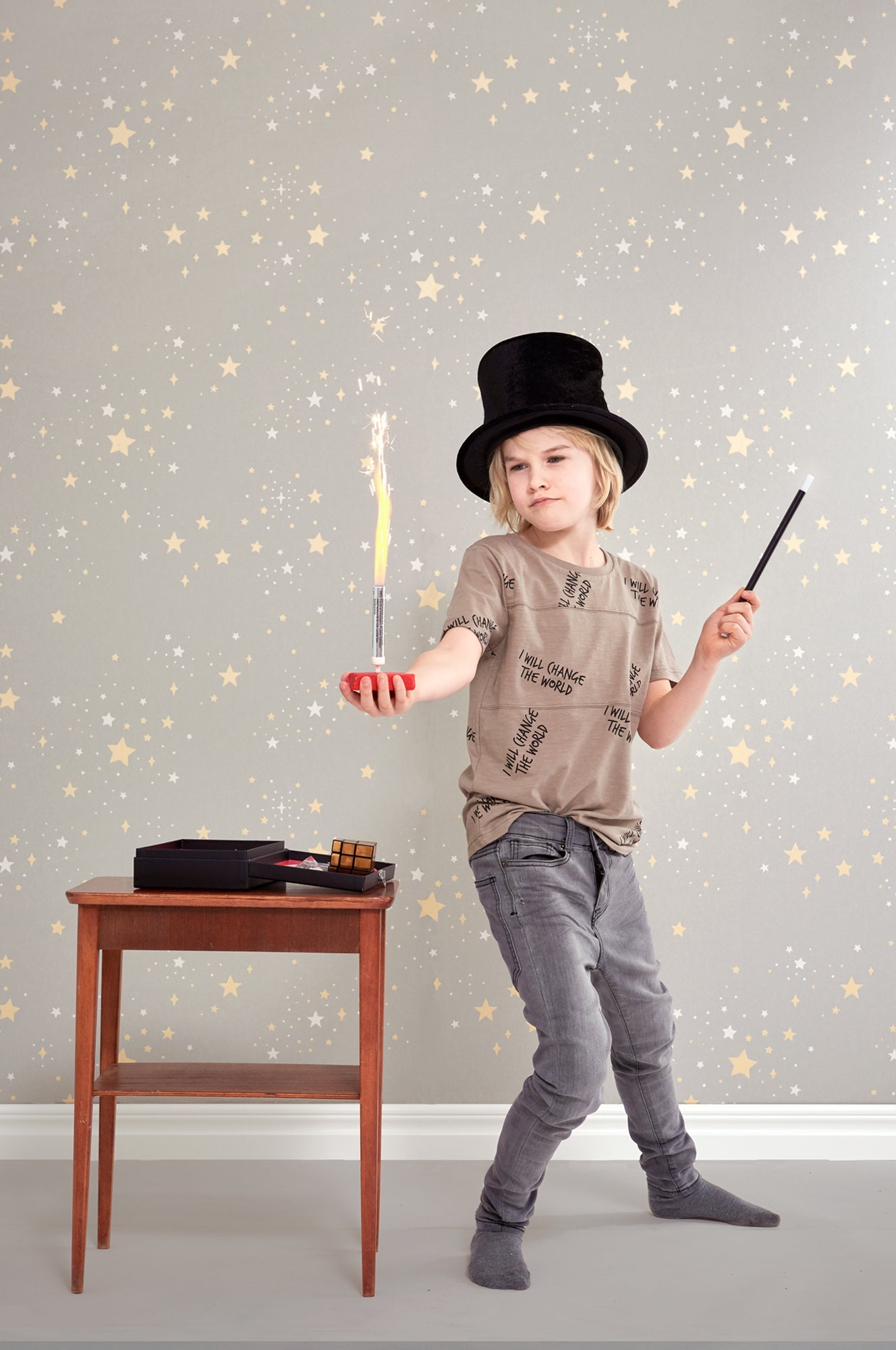 Twinkle Mud Grey Wallpaper - Majvillan