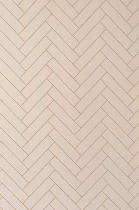 Herringbone Sandy Beige Wallpaper - Majvillan