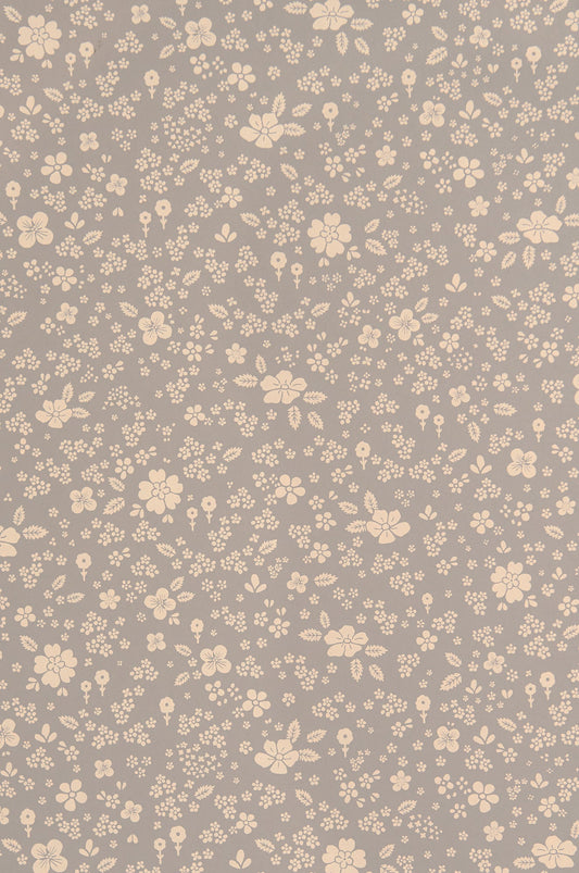 Flora Dusty Blue Wallpaper - Majvillan