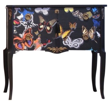 (711) Classic  Louis XV Style Butterflies Chest