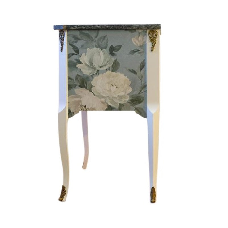 (716) Gustavian Style Commode with Floral Blue Design