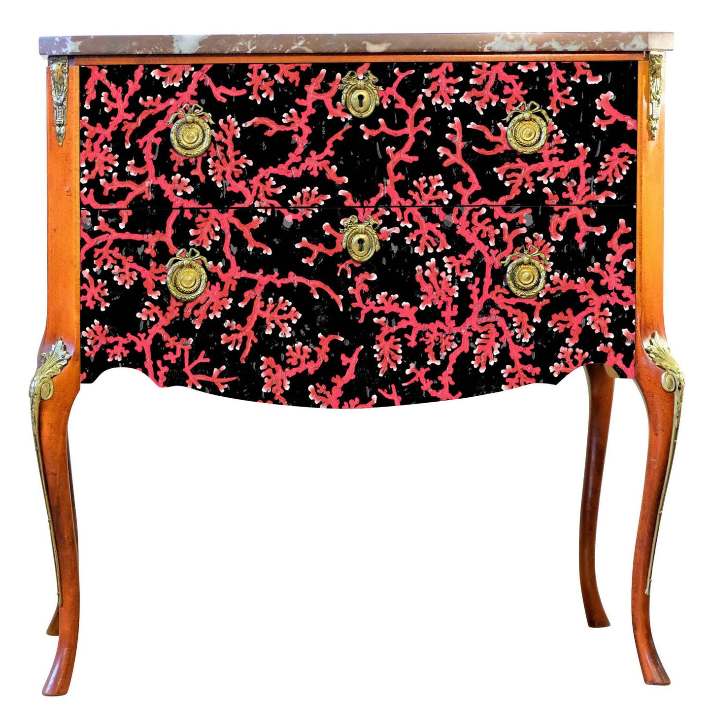 (663) Classic Rococo  Style Chest with Christian Lacroix Design