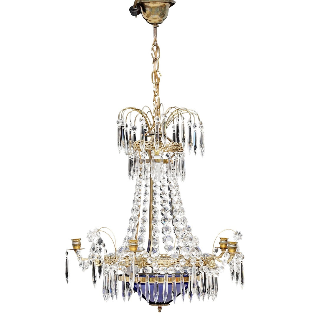 Antique Crystal Chandelier 1900's