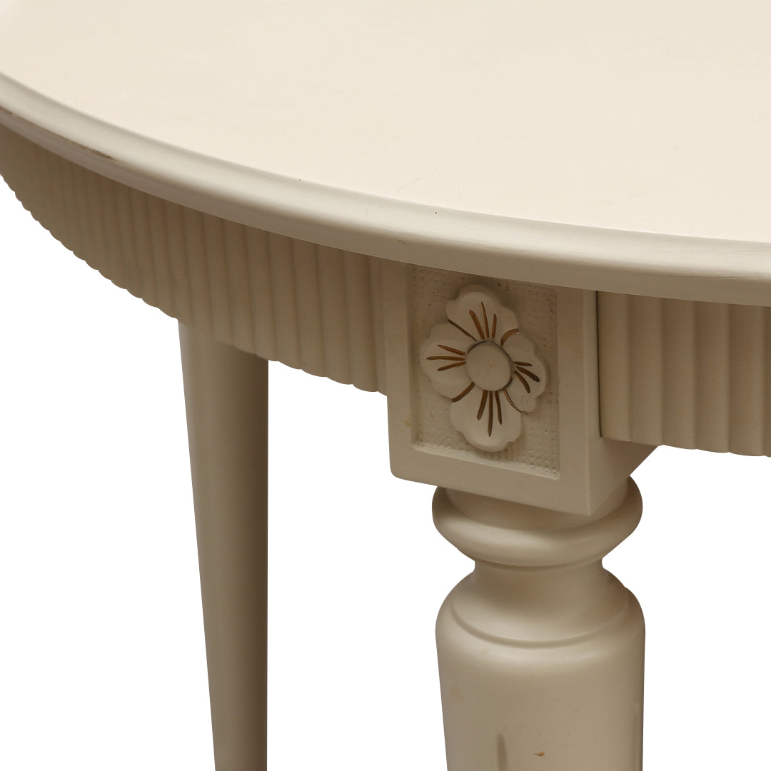 Gustavian Dining Table with 4 carved Rose chairs - ex display - UK delivery