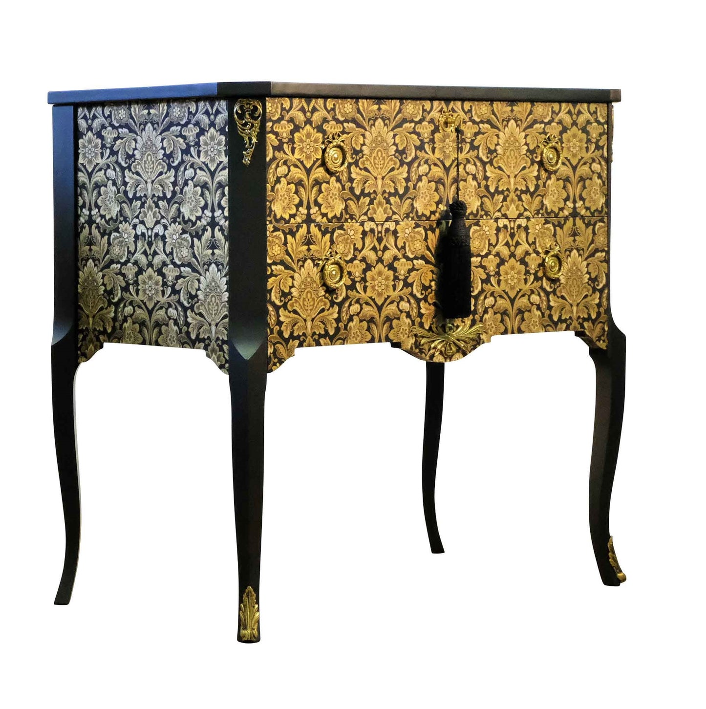 (720) Gustavian Style Commode with Floral Design (Single)
