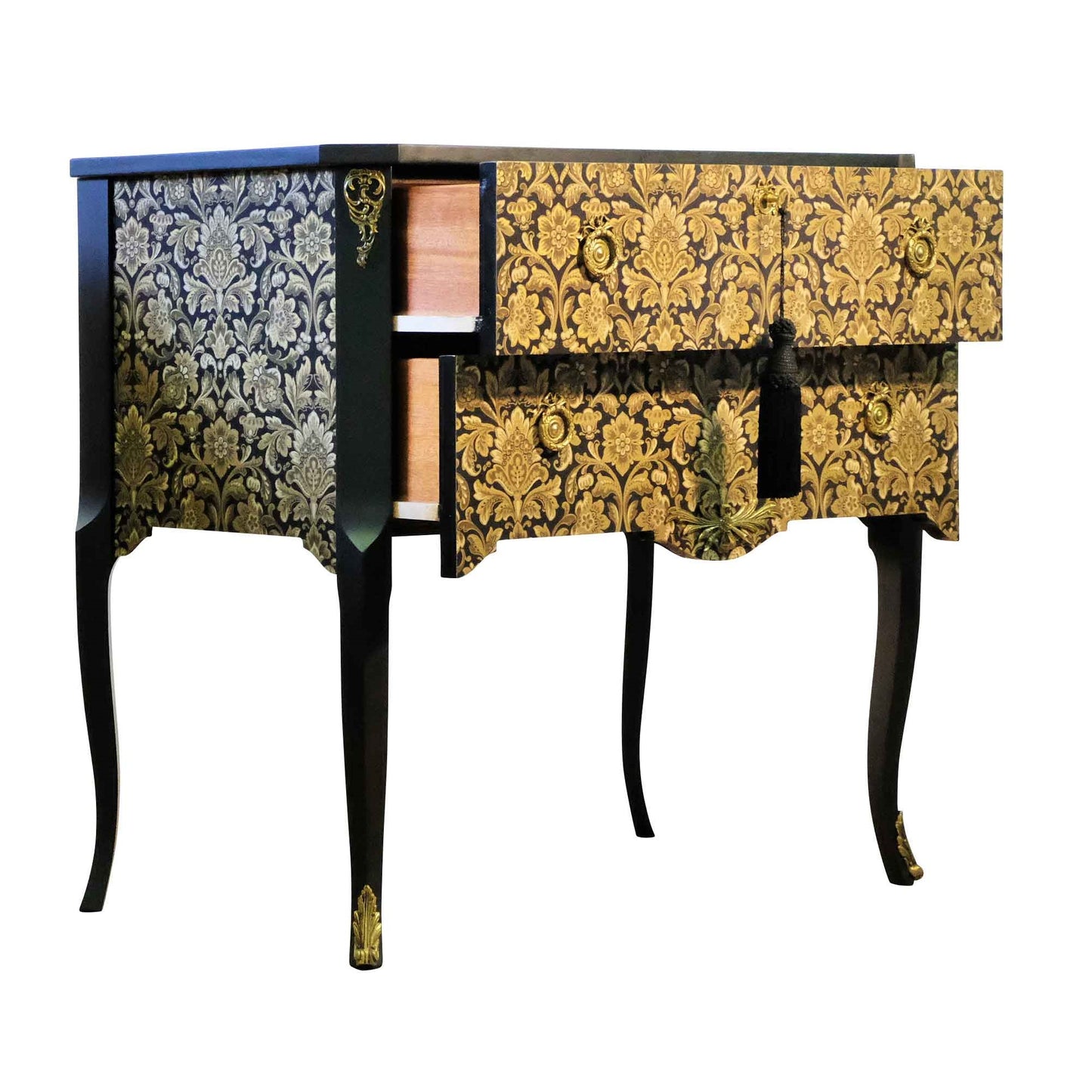 (720) Gustavian Style Commode with Floral Design (Single)