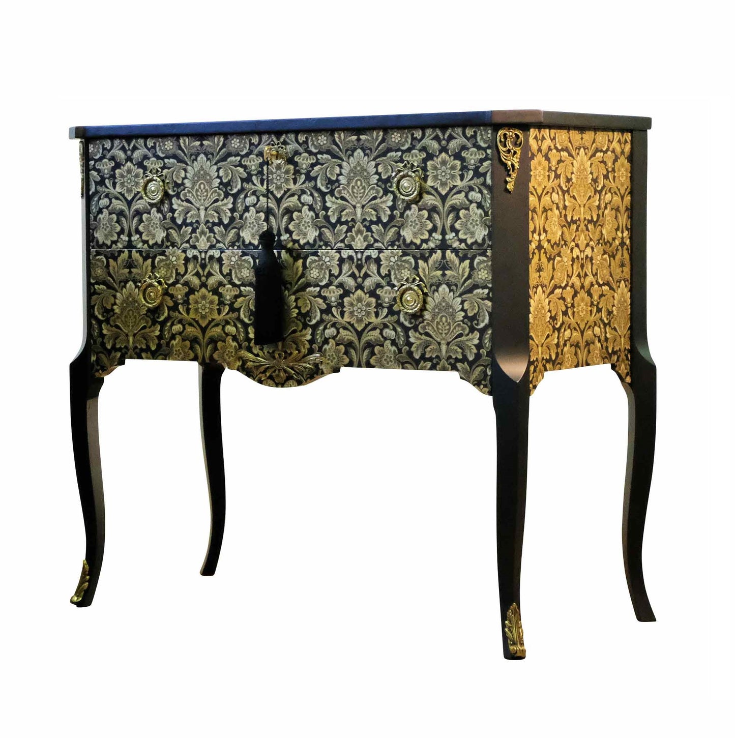 (720) Gustavian Style Commode with Floral Design (Single)