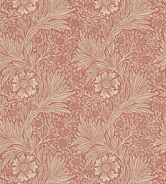 Marigold Wallpaper - Red