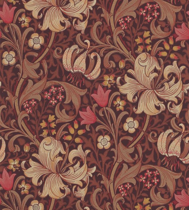 Golden Lily Wallpaper - Purple