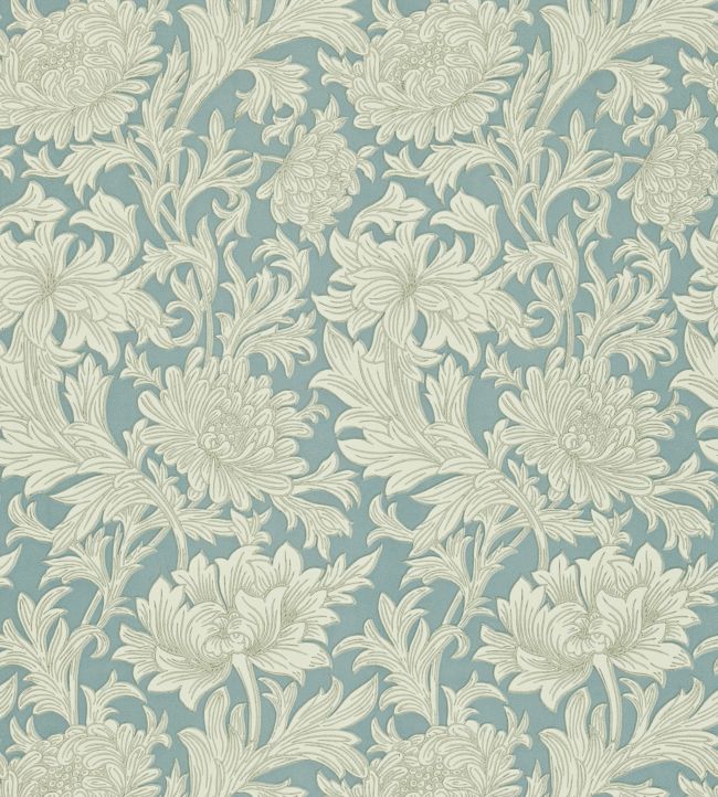 Chrysanthemum Wallpaper - Blue