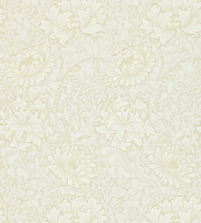Chrysanthemum Wallpaper - Cream