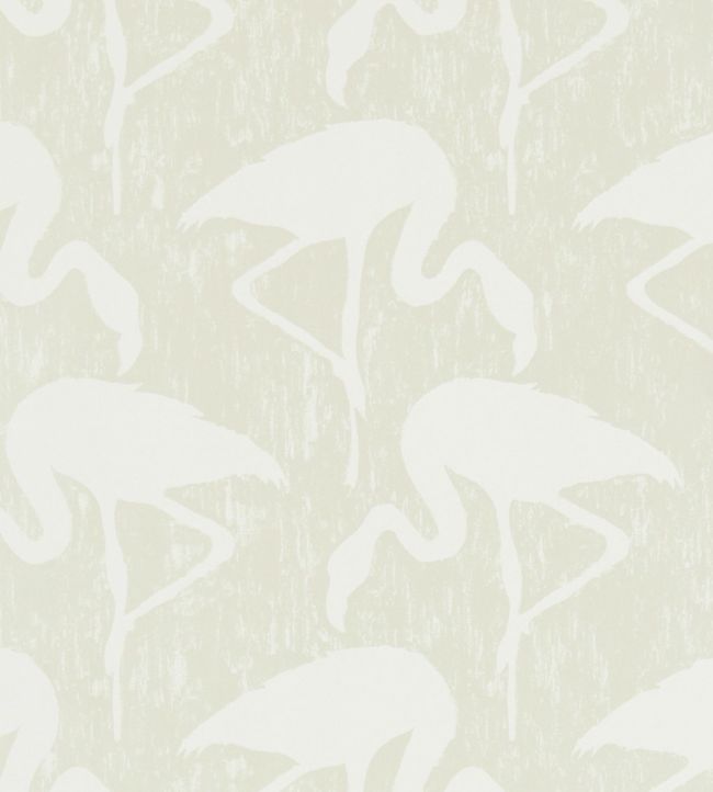 Flamingos Wallpaper - White