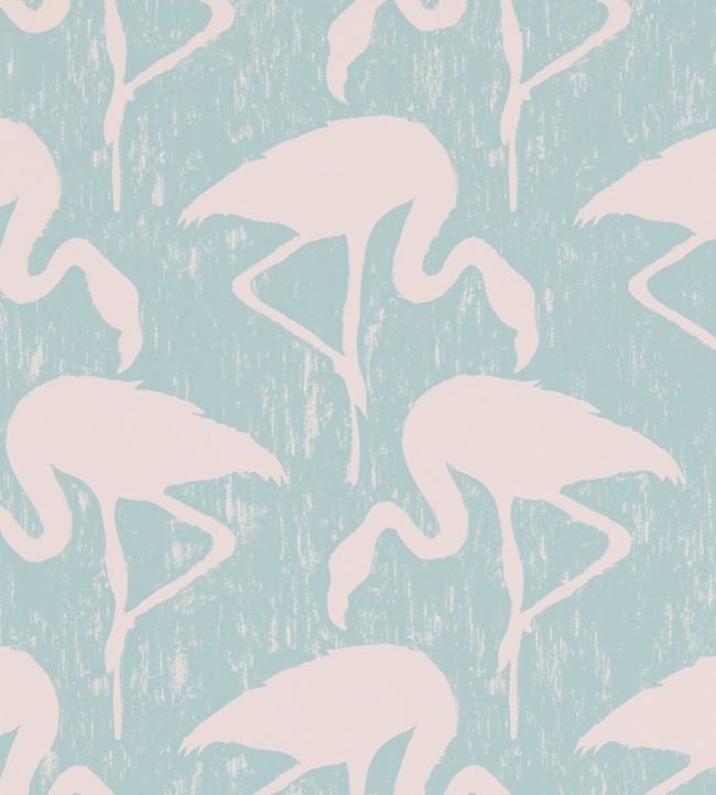 Flamingos Wallpaper - Teal