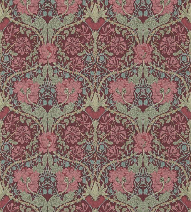 Honeysuckle & Tulip Wallpaper - Pink