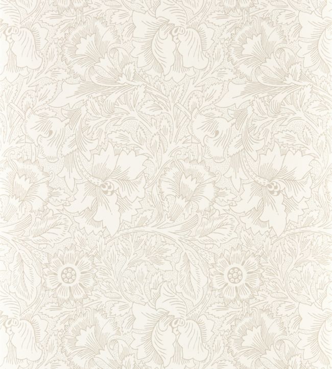 Pure Poppy Wallpaper - Cream