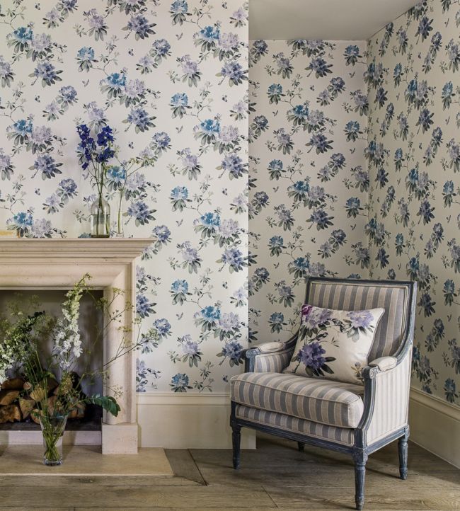 Rhodera Room Wallpaper - Blue